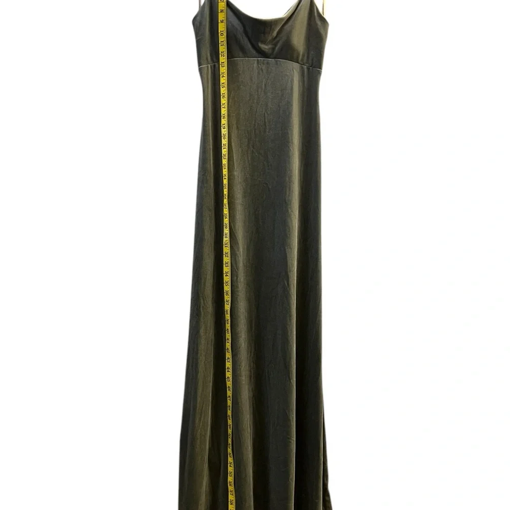 Jenny Yoo Saba Velvet Cowl Neck Slip Gown. Sage Green. Maxi Length. Size 2 - Picture 10 of 16